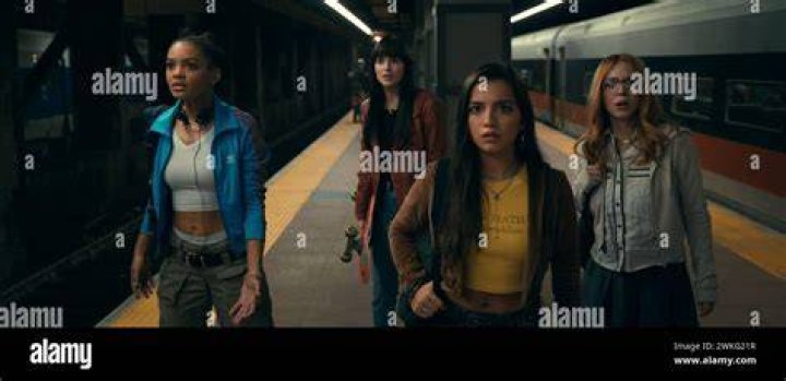 Anya Corazon (Isabela Merced), Julia Cornwall (Sydney Sweeney), and Mattie (Celeste O'Connor) in their superhero costumes
