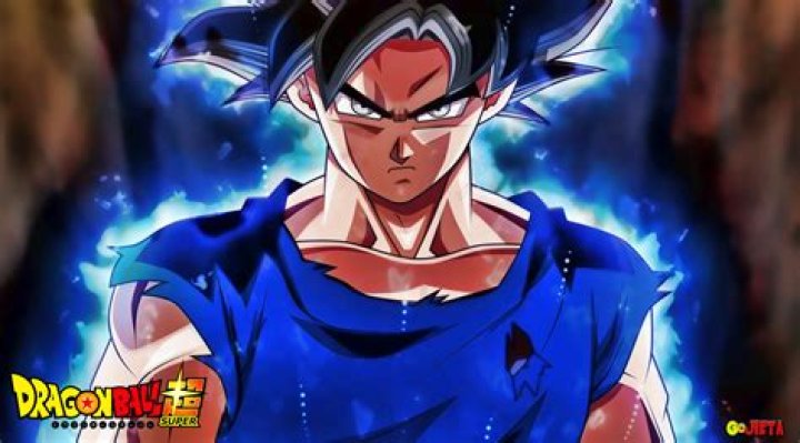 Goku in ultra instinct form and flying towards enemy