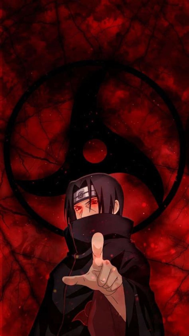Itachi using power of the red eyed Jutsu