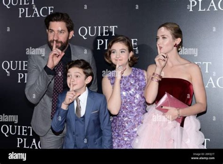 John Krasinski, Noah Jupe, Millicent Simmonds and Emily Blunt attend the premiere for "A Quiet Place" at AMC Lincoln Square Theater