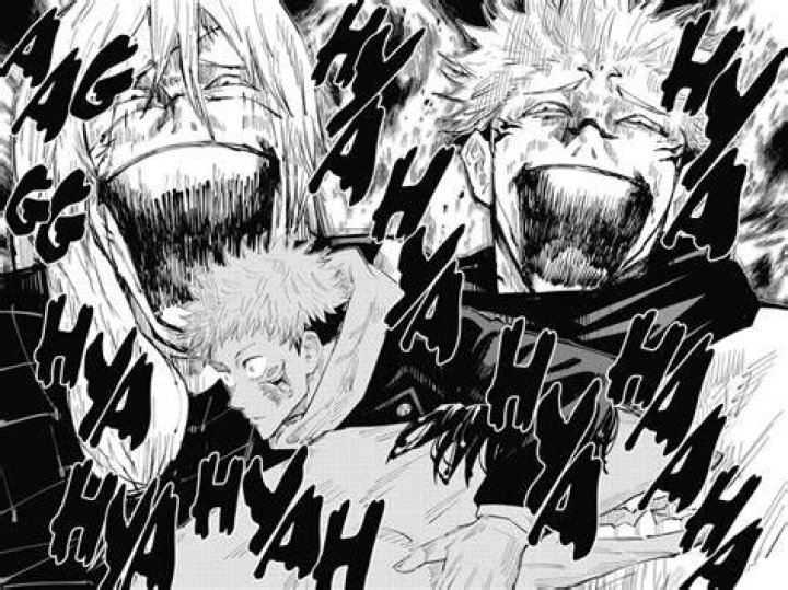 Mahito between Yuji and Sukuna