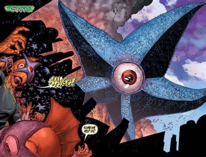 Starro the Conqueror latches onto Superman's chest in Batman Beyond